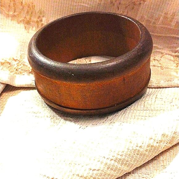 Exotic Wood Bangle Bracelet Bohemian Boho Jewelry or for Crafting - Picture 1 of 2